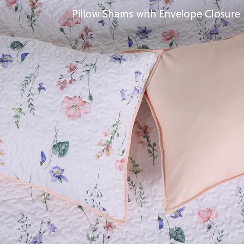 Rosecret Pink Floral Quilt Set King Size 3-Piece