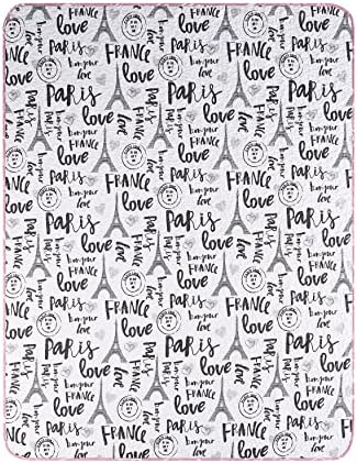 5-Piece Quilt Set King Bonjour Paris PinkWhiteBlack
