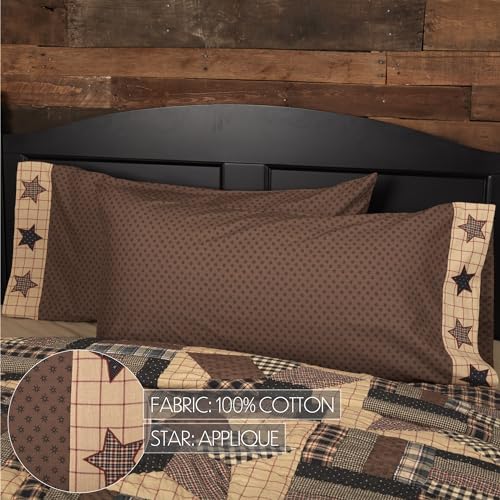 VHC Brands Bingham Star King Quilt Set 6 Pieces