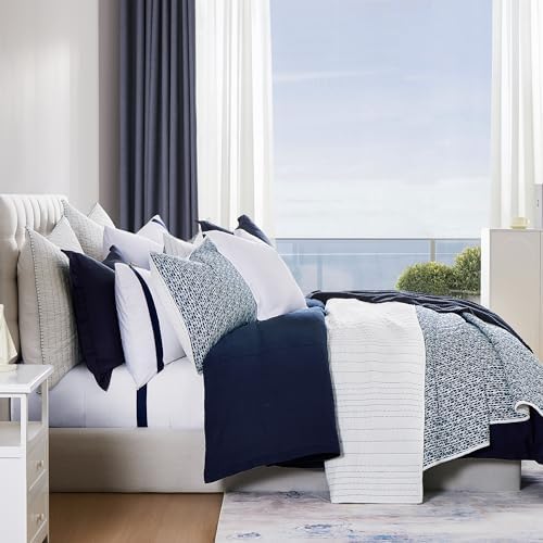 HiEnd Accents Indigo Staccato Coastal Quilt Set 3 Piece 1