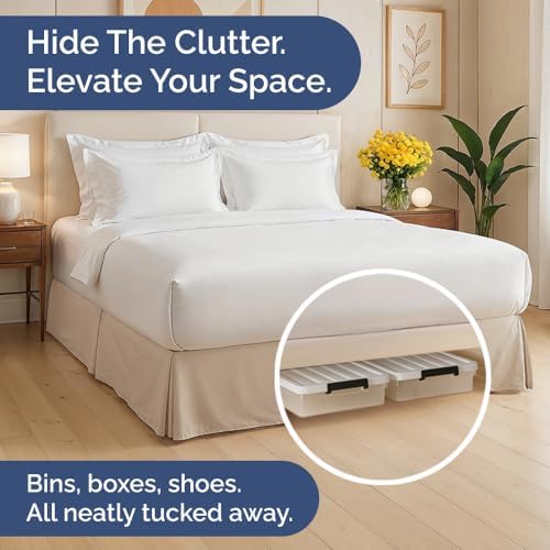 CGK Unlimited Pleated Bed Skirt Full Size Cream