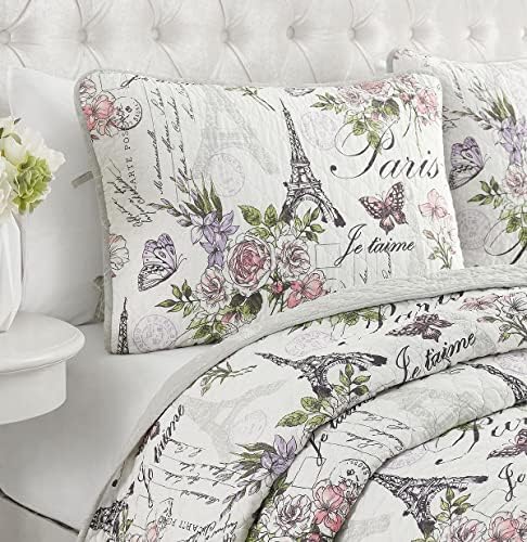 Home Resort Paris Floral King Quilt Set