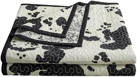 Clara Cow Print Quilt Set 3 Piece King Size