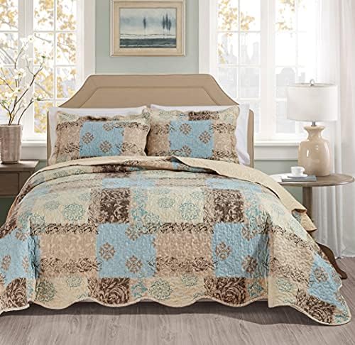 Masterplay Cal King Quilt Set with Pillow Shams