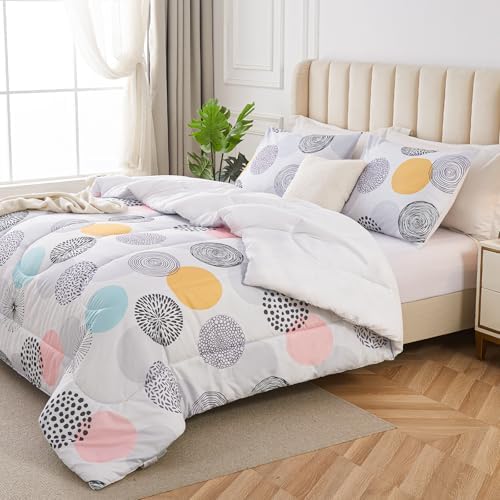 3 Piece Twin Comforter Set with Pillow Cases - Dream Circle