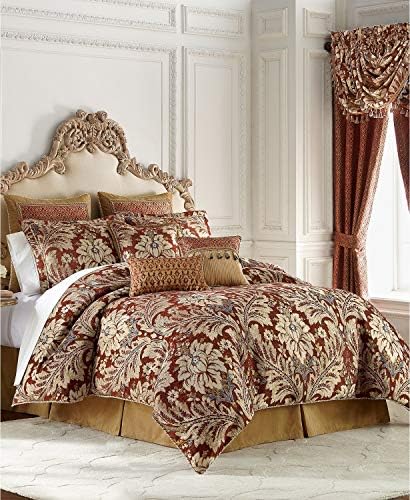 Croscill Arden Damask Jacquard 4 Piece Queen Comforter Set
