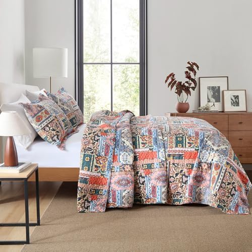 Autumn Dream Cotton Quilt Set 3-Piece Reversible Bedspread