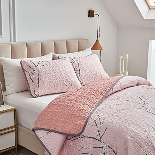 UOZZI BEDDING 3 Pieces Reversible Quilt Set