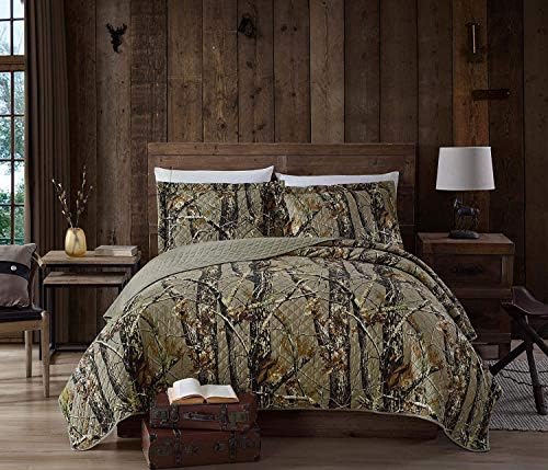 Chezmoi Salem 3-Piece Forest Quilt Set - King Size