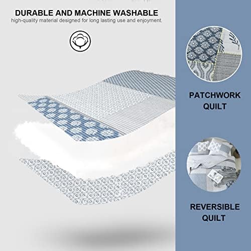 PANGUSHAN King Size Quilt Set - 3 Piece Cotton Bedding