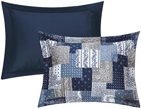 Chic Home Eliana 3 Piece Reversible Quilt Set Paisley Print