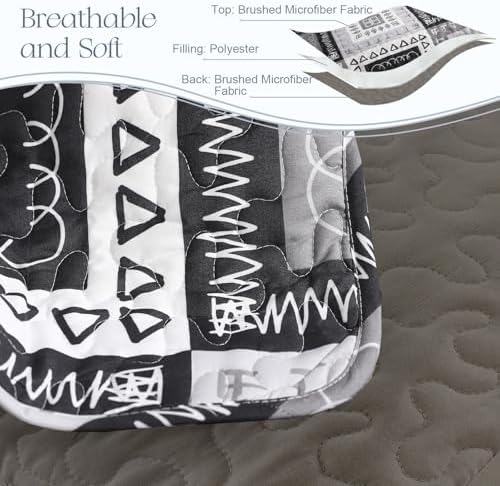 Exclusivo Mezcla Reversible Boho Quilt Set Twin Size 1