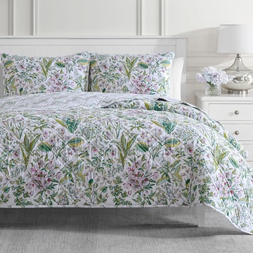 Martha Stewart Reversible Cotton Quilt Set - Twin Size