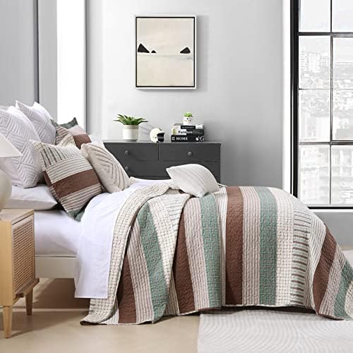 PANGUSHAN 100 Cotton King Quilt Set 3 Pieces