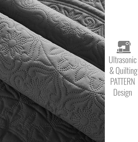 QATAN Quilt Bedding Set Lightweight Microfiber Bedspread with Pillow Shams 1