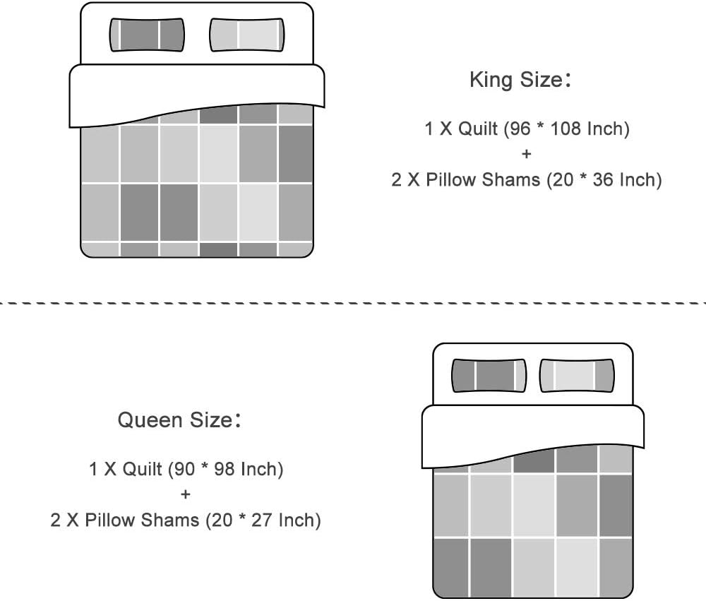 Travan 3-Piece Queen Quilt Set with Shams