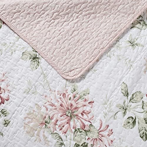 Laura Ashley Twin Quilt Set - Honeysuckle Pink