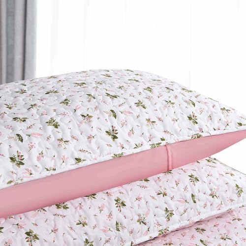 Nanko Floral Quilt Set Queen Full 3 Pcs