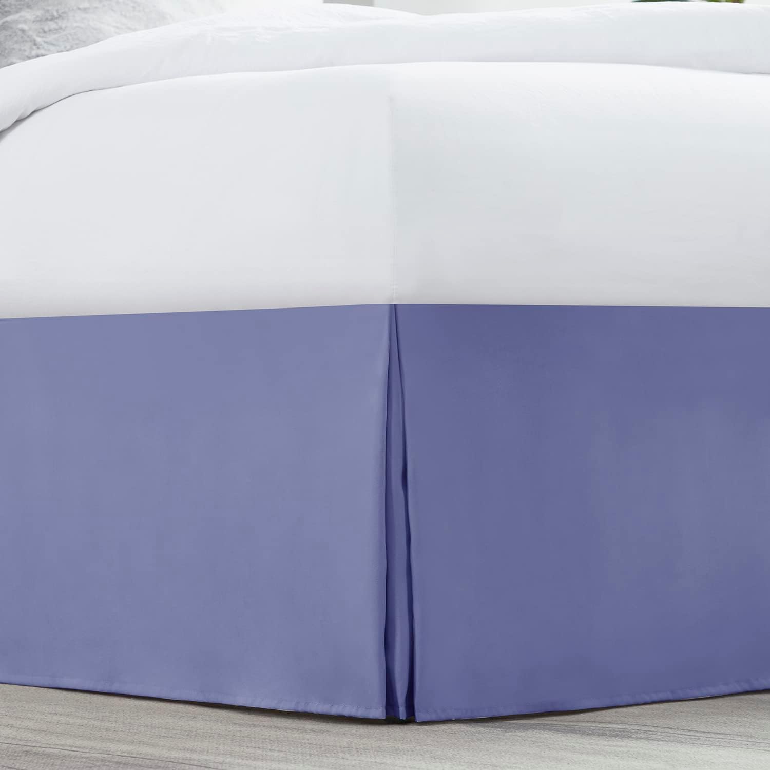 Nestl Steel Blue Full XL Bed Skirt - 14 Inch Drop