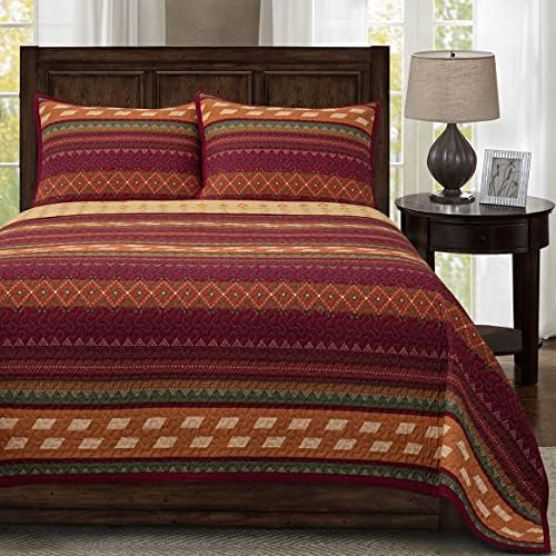 H HIEND ACCENTS Paseo Road Solace 3 Piece Quilt Set