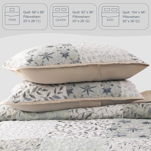 Exclusivo Mezcla Reversible Boho Quilt Set Twin Size