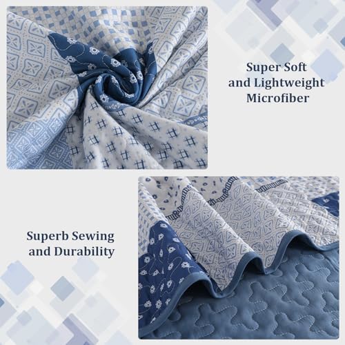 WONGS BEDDING 3 Piece Queen Quilt Set with Patchwork Plaid Design