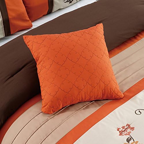 Chezmoi Collection Serene 7-Piece Comforter Set Queen