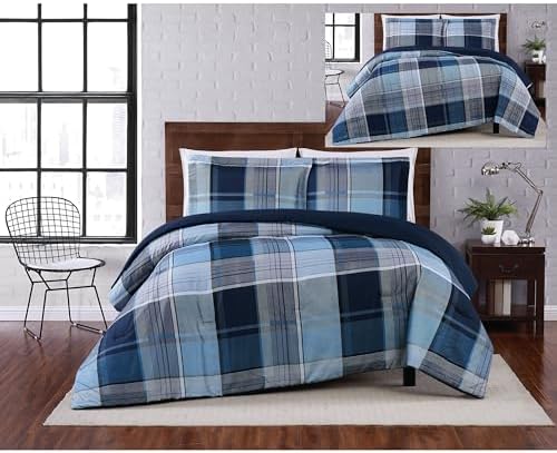 TRULY SOFT Trey Plaid Duvet Cover Set 1