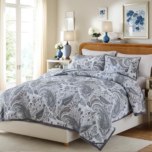 Cozaline 100 Cotton King Quilt Set with 2 Pillowcases