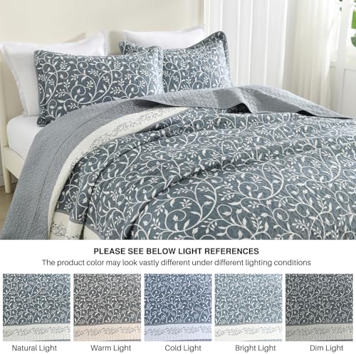 DDUOXIN Oversized King Bedspread 128x120 - 100 Cotton Reversible Set