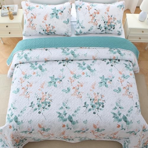 Heymybed Botanical Queen Quilt Set with 3 Pieces 1