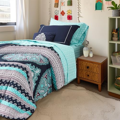 Degrees of Comfort Blue Twin XL Comforter Set with Side Pockets