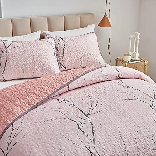 UOZZI BEDDING 3 Pieces Reversible Quilt Set
