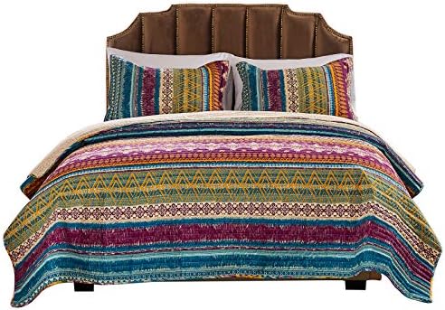 Greenland Home Southwest Cotton Quilt Set Siesta 3-Piece KingCal King 1