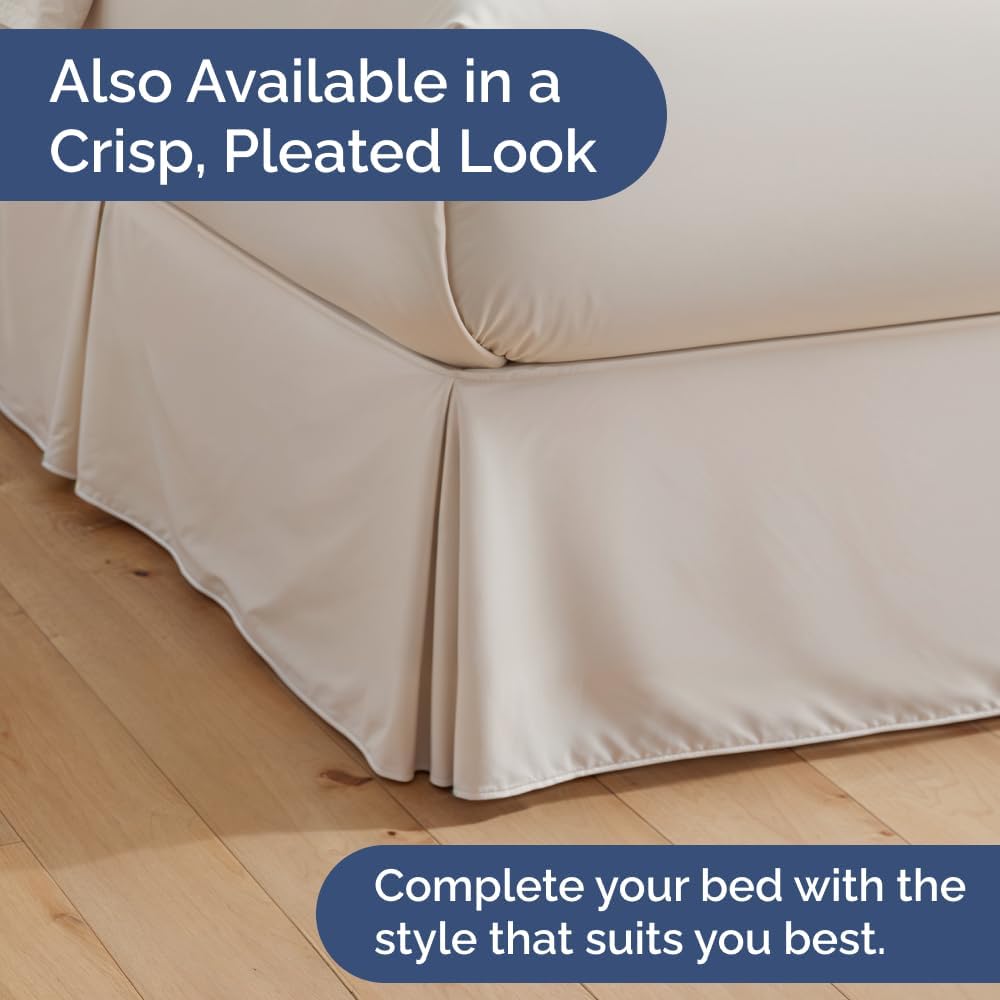 CGK Unlimited Bed Skirt Twin Size Ruffle 12 Inch Drop