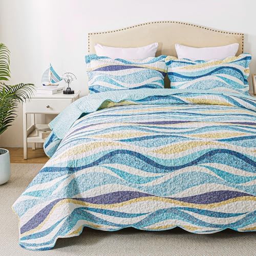 HoneiLife Ocean Quilt Queen Set 3 Piece 1