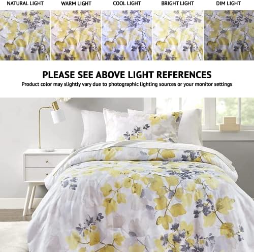 Madison Park Comforter Set Leaf Yellow 6 Piece