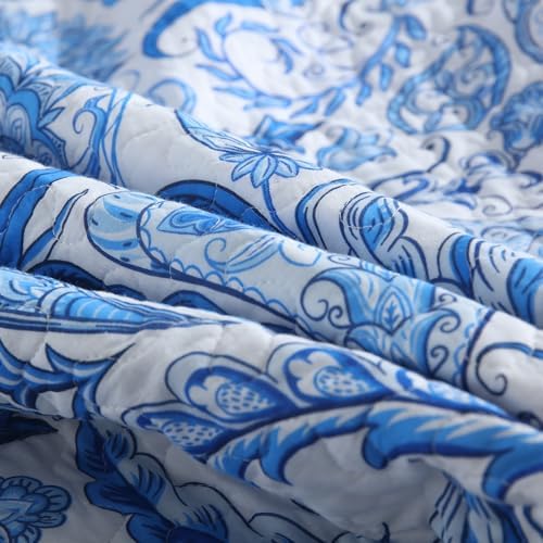 Camandy Cotton Quilt Bedding Set Reversible 3 Pieces King Size