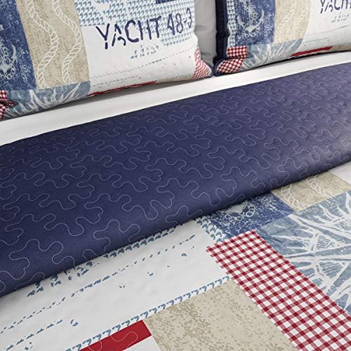 Lavish Home 2-Piece Quilt Set Nautical Americana