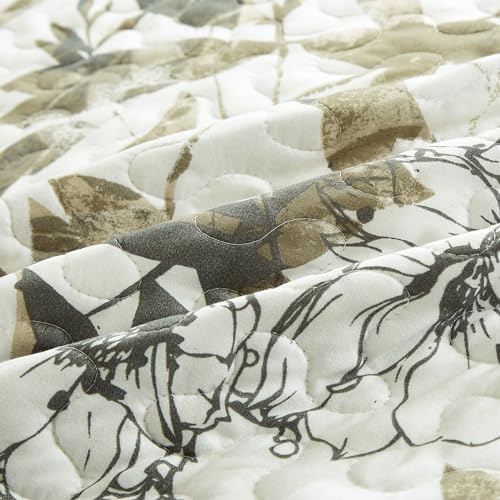 Chezmoi Collection Julia 3-Piece Floral Quilt Set Queen