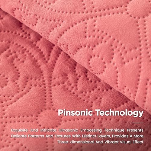 Sophia William Pink Queen Quilt Set 3 Piece