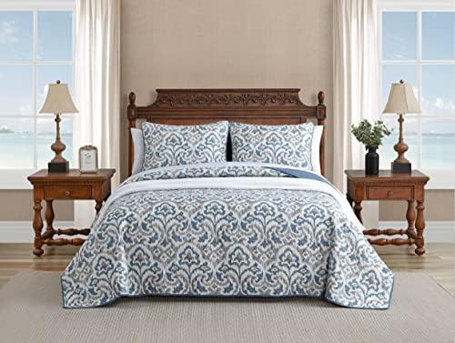 Tommy Bahama Twin Quilt Set - Reversible Cotton Bedding with Matching Sham