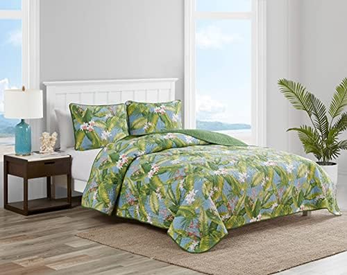 Tommy Bahama Twin Quilt Set - Reversible Cotton Bedding
