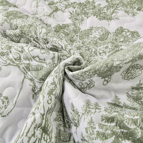 WONGS BEDDING Botanical Quilt Set Twin Size