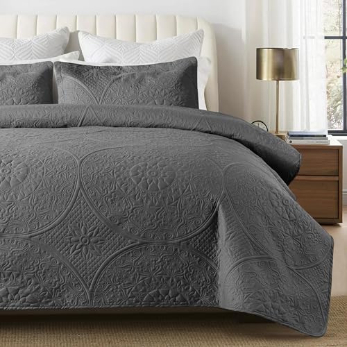 QATAN Quilt Bedding Set Lightweight Microfiber Bedspread with Pillow Shams 1