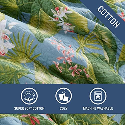 Tommy Bahama Twin Quilt Set - Reversible Cotton Bedding
