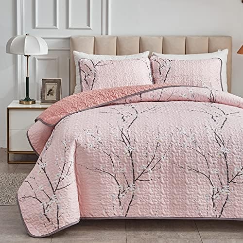 UOZZI BEDDING 3 Pieces Reversible Quilt Set