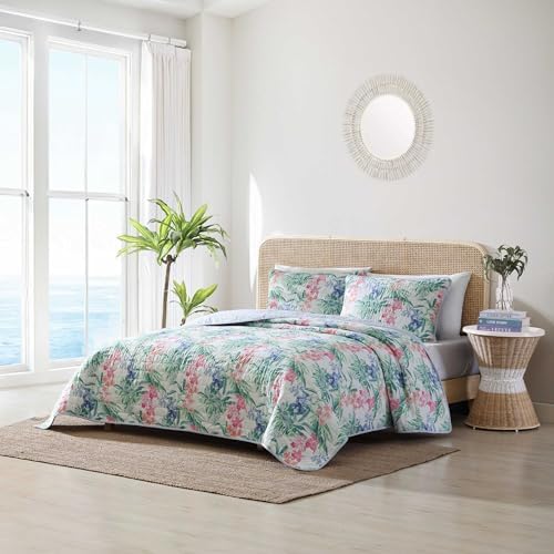Tommy Bahama Twin Quilt Set - Reversible Cotton Coastal Bedding