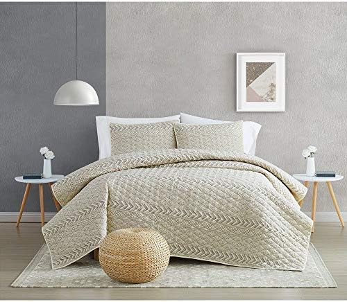 TRP 2 Piece Black Ivory Quilt Set with Reversible Design