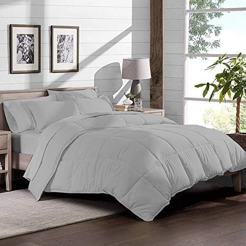 Restilon All Season Cooling Comforter Set 3PC Silver Grey Super King